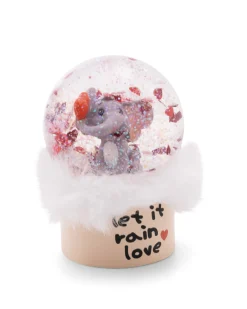 Schüttelkugel Love Elefant dunkelgrau