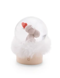 Schüttelkugel Love Elefant hellgrau